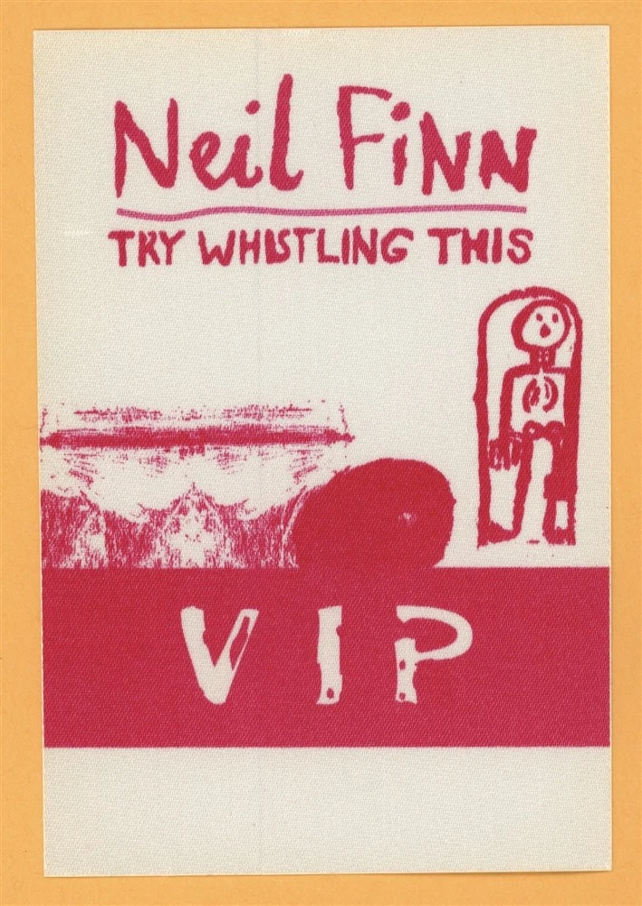 Neil Finn 1998 Crowded House Try Whistling This Tour VIP Backstage Pass