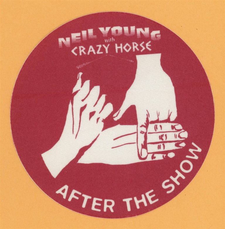 NEIL YOUNG 1996 W/ CRAZY HORSE CONCERT TOUR AFTER SHOW BACKSTAGE PASS COLLECTIBLE MEMORABILIA