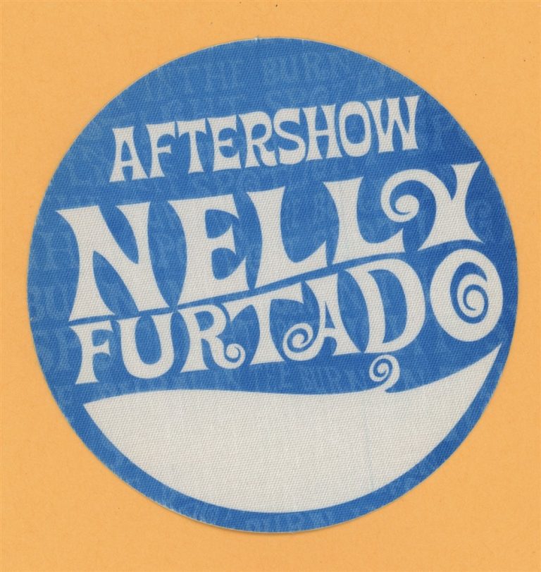 Nelly Furtado 2002 Concert Tour AFTER SHOW Backstage Pass
