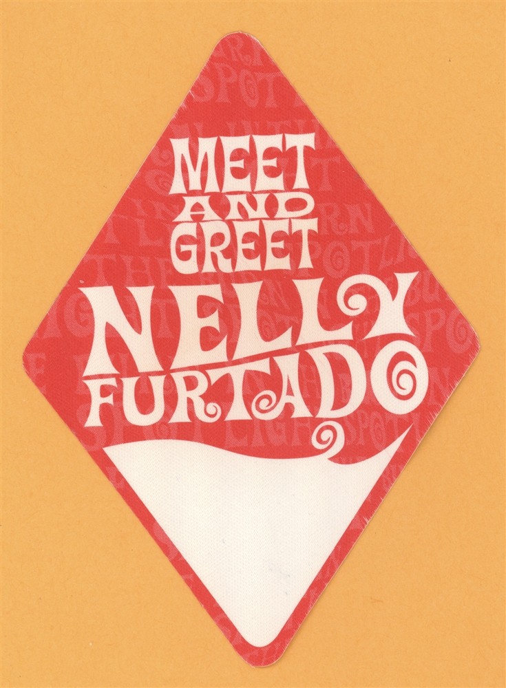 Nelly Furtado 2002 Concert Tour MEET & GREET Backstage Pass