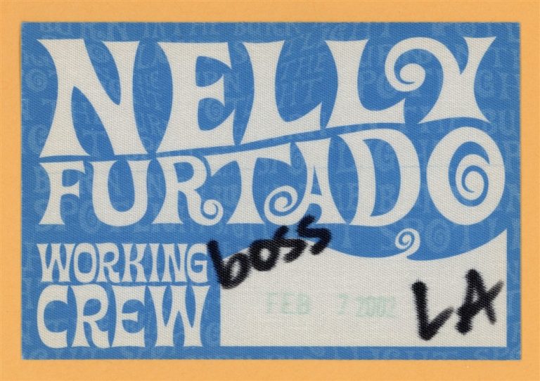 Nelly Furtado 2002 Concert Tour WORKING Backstage Pass