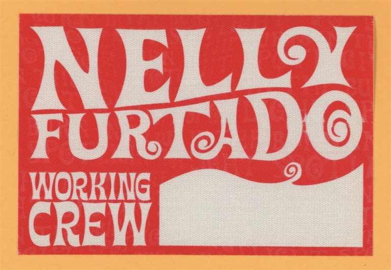 Nelly Furtado 2002 Concert Tour WORKING Backstage Pass