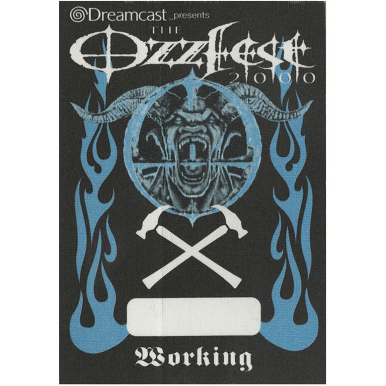 Ozzy Osbourne 2000 Ozzfest w/ Pantera Concert Tour Working Backstage Pass