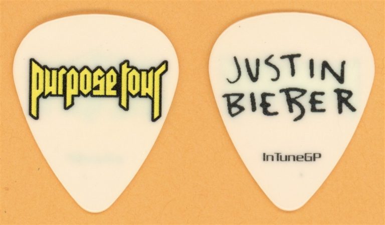 Justin Bieber Vintage Guitar Pick - 2015 Purpose Tour