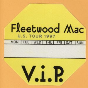Fleetwood Mac 1997 The Dance Concert Tour VIP Backstage Pass
