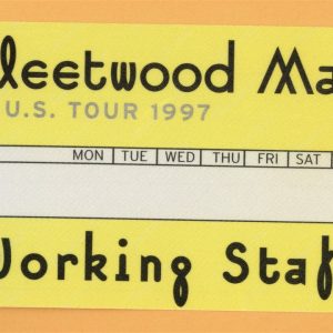 Fleetwood Mac 1997 The Dance Concert Tour WORKING Backstage Pass