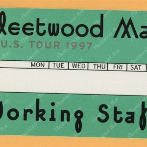 Fleetwood Mac 1997 The Dance Concert Tour WORKING Backstage Pass