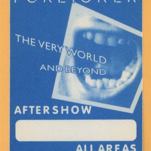 Foreigner 1992 Unusal Heat Concert Tour AFTER SHOW Backstage Pass