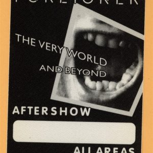 Foreigner 1992 Unusal Heat Concert Tour AFTER SHOW Backstage Pass