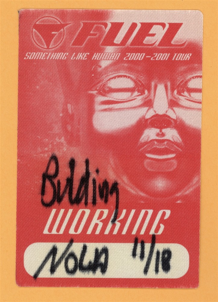 Fuel 2000 Something Lile Human Concert Tour WORKING Backstage Pass