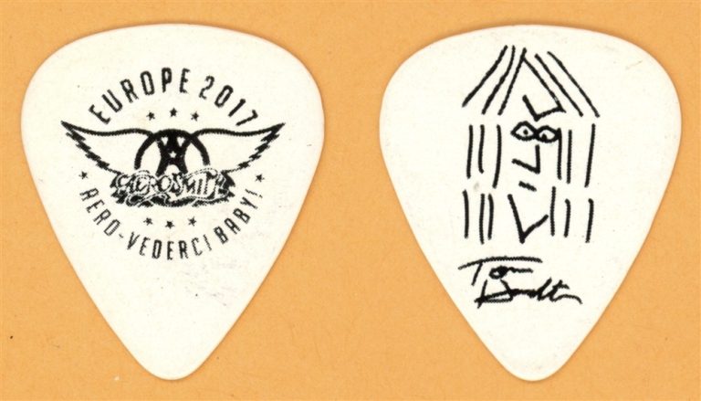 Aerosmith Tom Hamiltorn Vintage Guitar Pick - 2017 Europe Tour