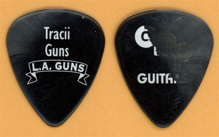 LA Guns Tracii Guns Vintage Guitar Pick - 1999 Violet Tour