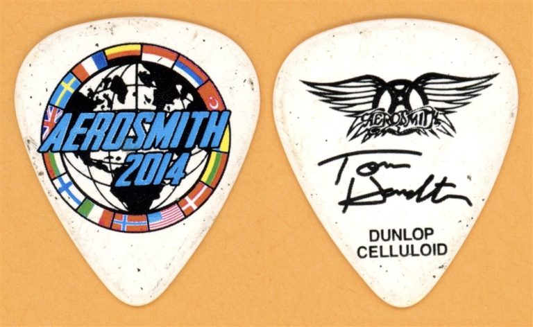 Aerosmith Tom Hamilton Vintage Guitar Pick - 2014 Tour