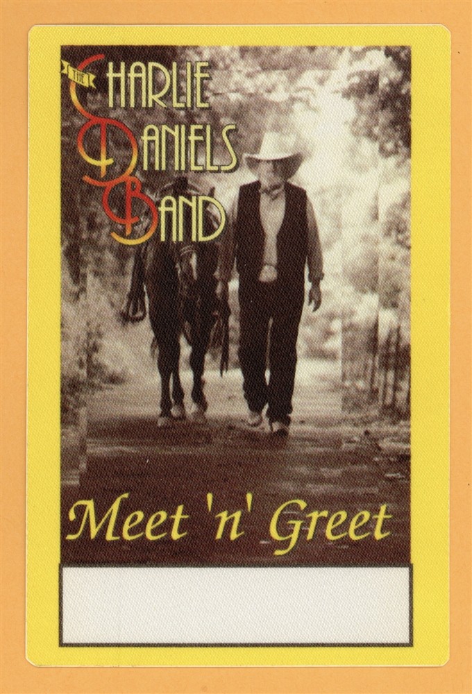 Charlie Daniels Band 1998 Concert Tour MEET & GREET Backstage Pass