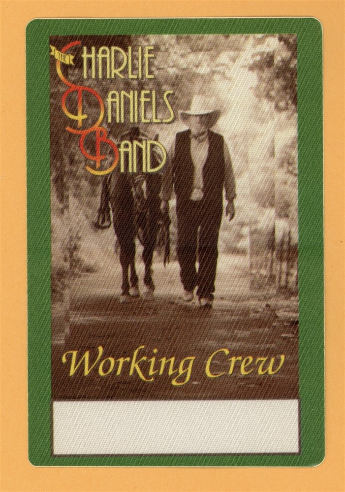 Charlie Daniels Band 1998 Concert Tour WORKING Backstage Pass