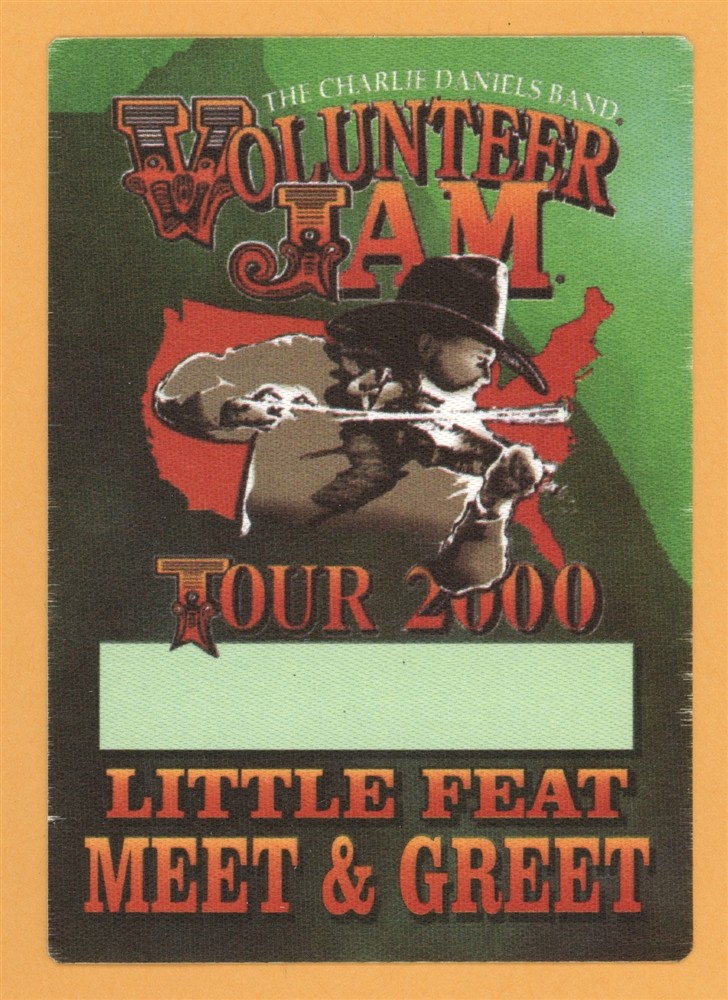 Charlie Daniels Band 2000 Little Feat Concert Tour MEET & GREET Backstage Pass