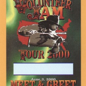 Charlie Daniels Band 2000 Volunteer Jam Concert Tour MEET & GREET Backstage Pass