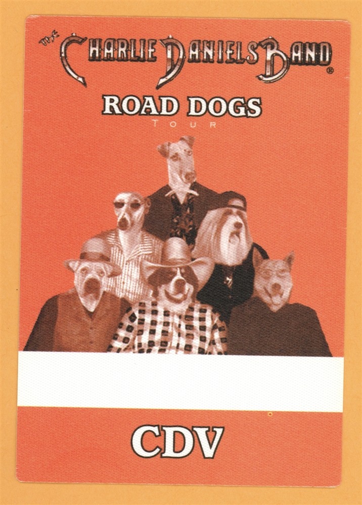 Charlie Daniels Band 2001 Concert Tour Backstage Pass