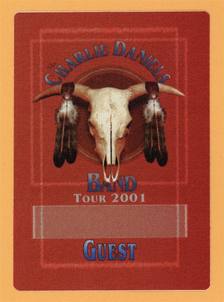 Charlie Daniels Band 2001 Concert Tour GUEST Backstage Pass