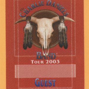 Charlie Daniels Band 2003 Concert Tour GUEST Backstage Pass