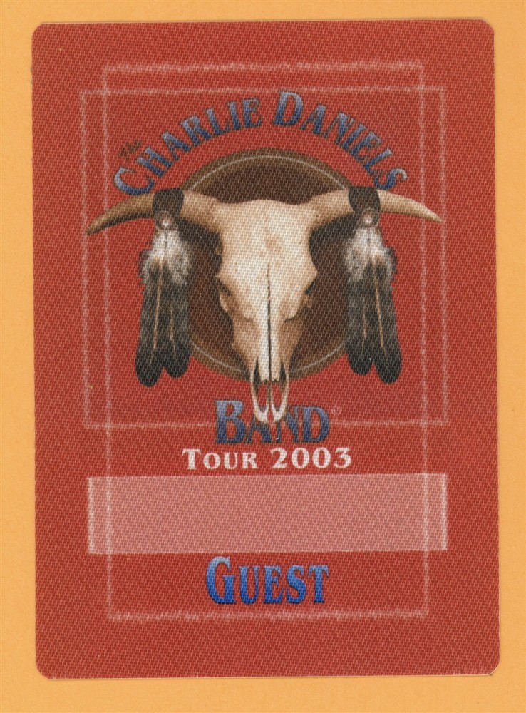 Charlie Daniels Band 2003 Concert Tour GUEST Backstage Pass