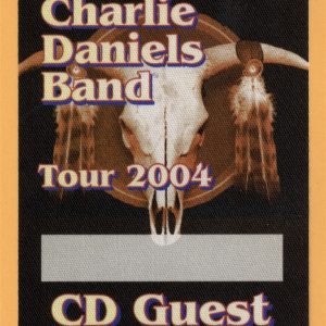 Charlie Daniels Band 2004 Concert Tour GUEST Backstage Pass