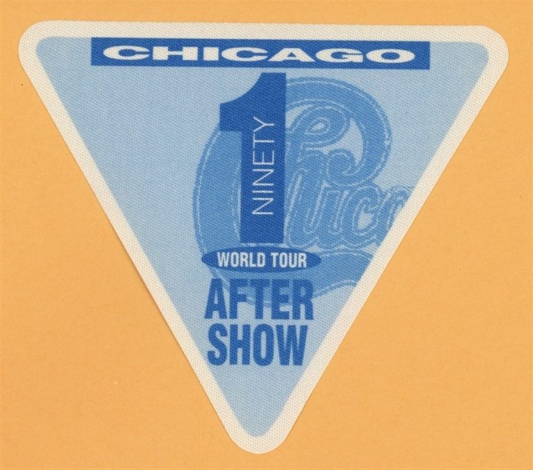 Chicago 1991 Ninety 1 Concert Tour AFTER SHOW Backstage Pass