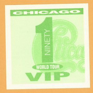 Chicago 1991 Ninety 1 Concert Tour VIP Backstage Pass