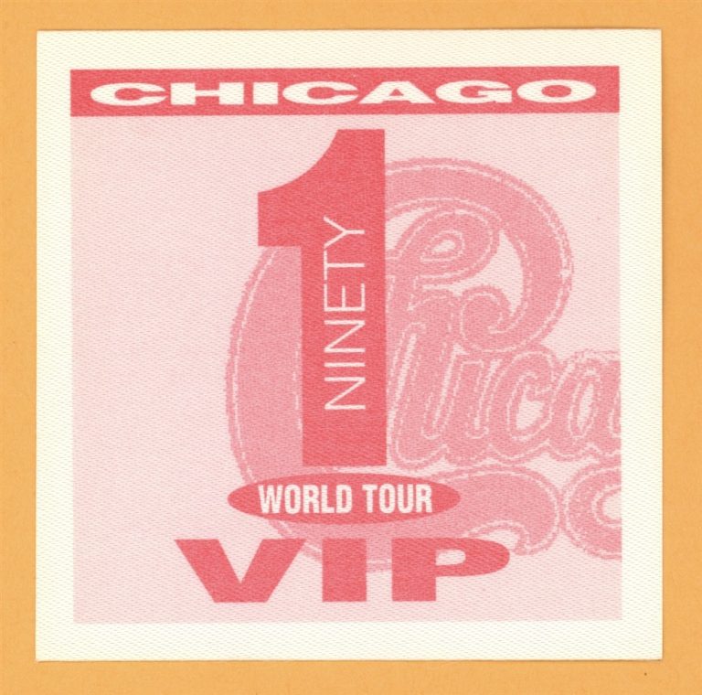 Chicago 1991 Ninety 1 Concert Tour VIP Backstage Pass