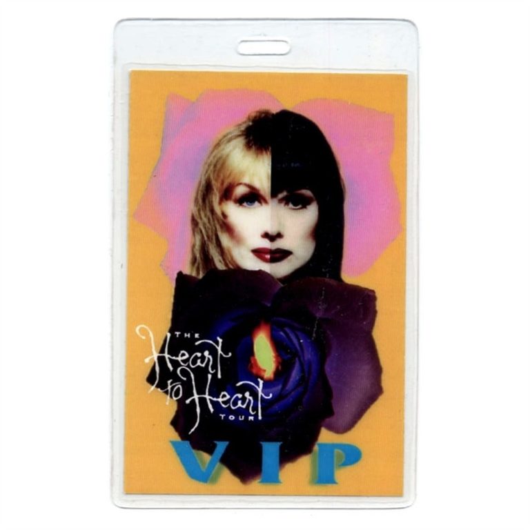 Heart 1990 Heart to Hear Concert Tour VIP Laminated Backstage Pass