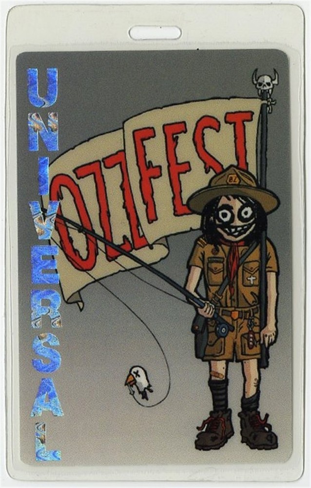Ozzfest 1999 Concert Tour Laminated Backstage Pass Ozzy Osbourne