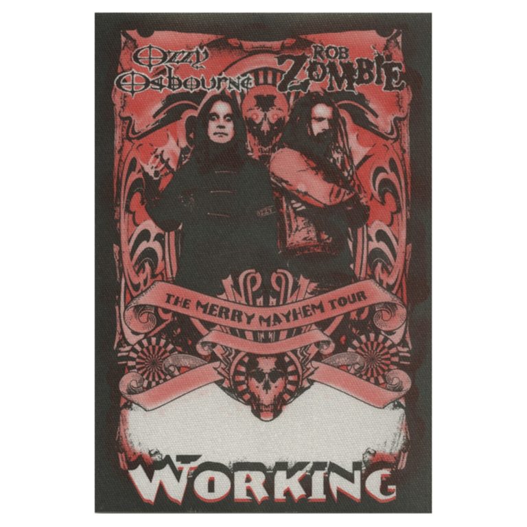 Ozzy Osbourne 2001 Merry Mayhem Concert Tour Working Backstage Pass