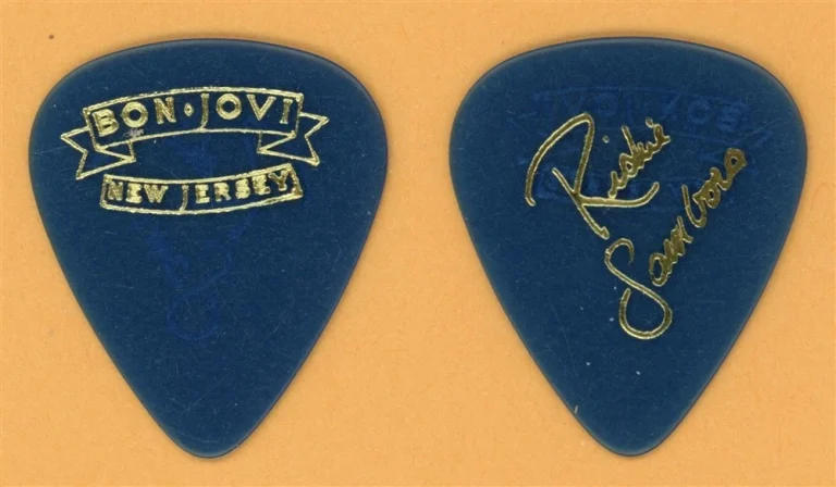 Bon Jovi Richie Sambora Vintage Guitar Pick - 1988 New Jersey Tour