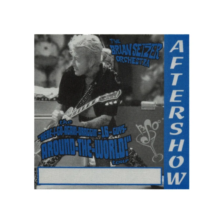 Brian Setzer 2000 Vavoom! Concert Tour After Show Backstage Pass