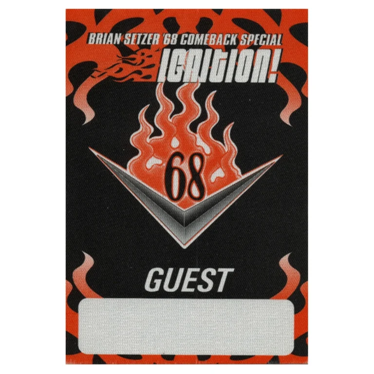 Brian Setzer 2001 Ignition Concert Tour Guest Backstage Pass