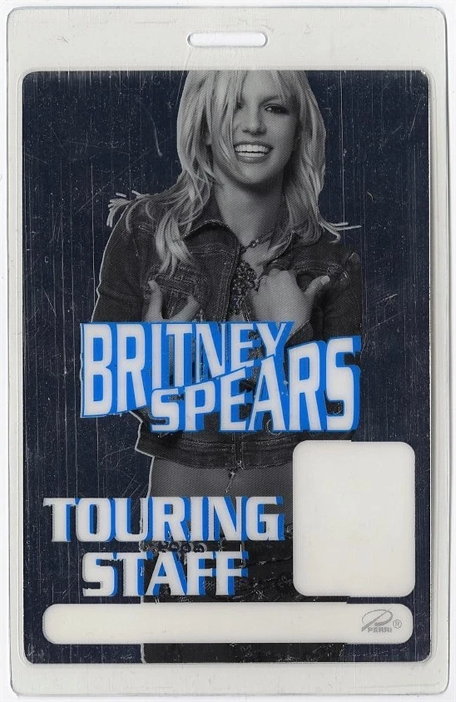 Britney Spears 2001 Dream Within a Dream Tour Foil Laminated Backstage Pass