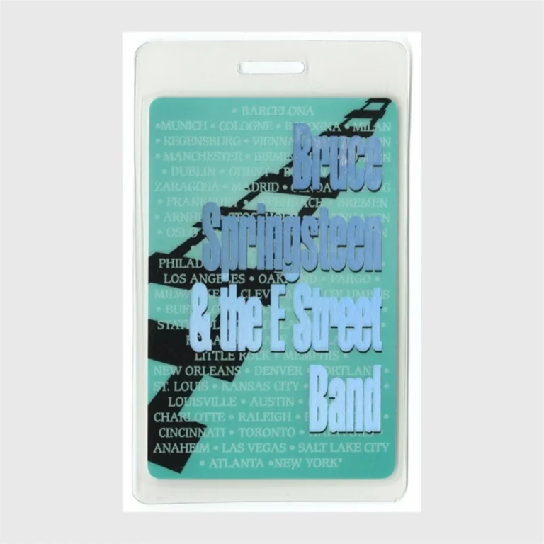 Bruce Springsteen 1999 Concert Laminated Backstage Pass Reunion Tour