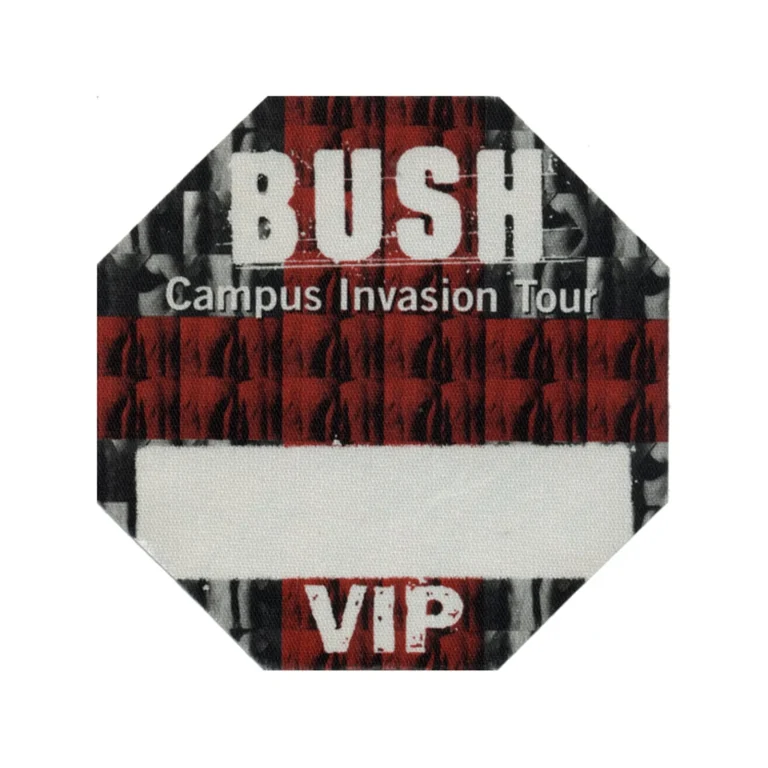 Bush 2000 Campus Invasion Concert Tour VIP Backstage Pass