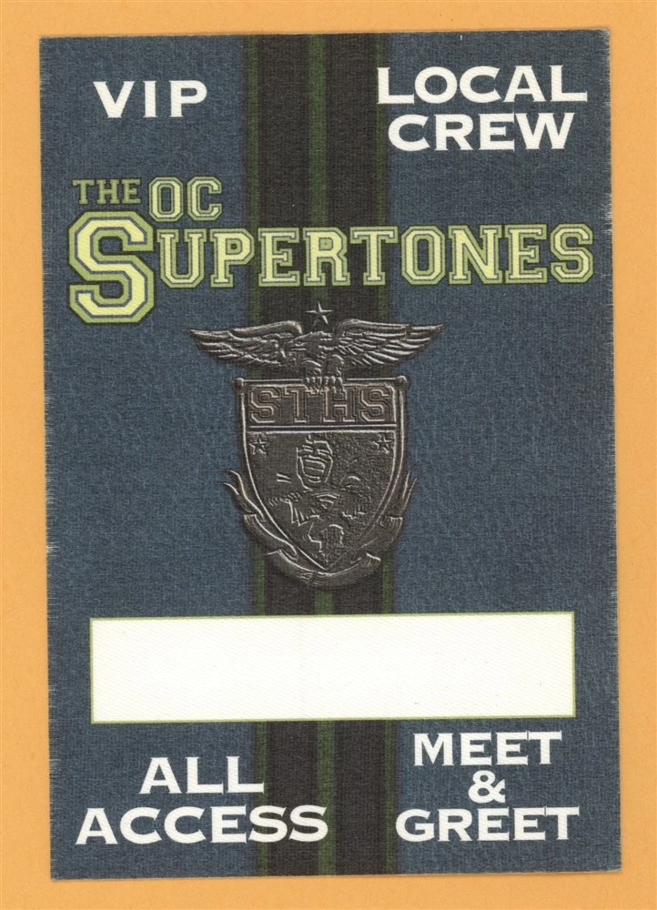 The OC Supertones 2000 Concert Tour VIP Backstage Pass