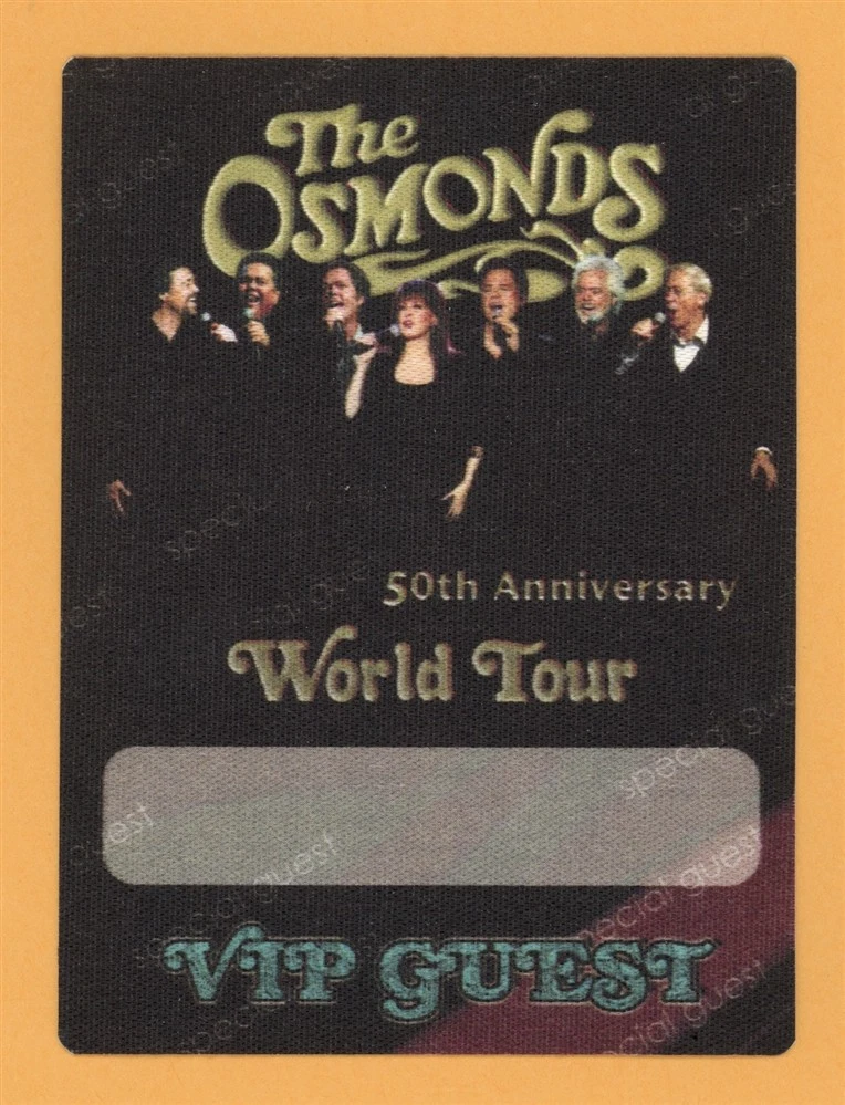 The Osmonds 2008 50th Anniversary Concert Tour VIP Backstage Pass