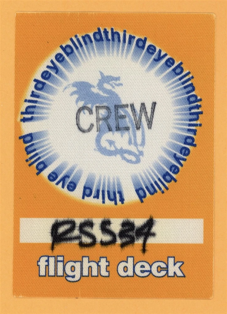 Third Eye Blind 2000 Blue Concert Tour Flight Deck Backstage Pass