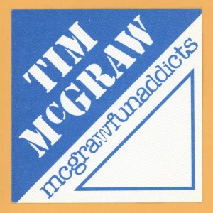 Tim McGraw 1995 All I Want Concert Tour Backstage Pass