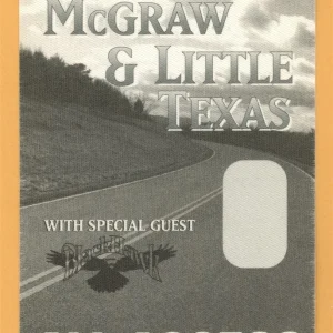 Tim McGraw 1995 w/ Little Texas All I Want Concert Tour AA Backstage Pass