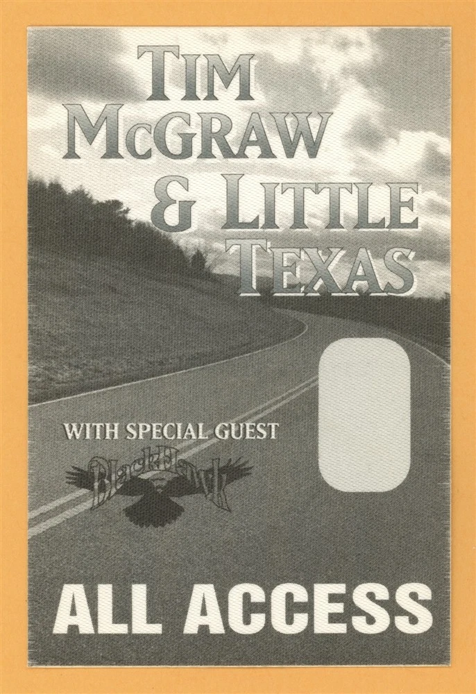 Tim McGraw 1995 w/ Little Texas All I Want Concert Tour AA Backstage Pass
