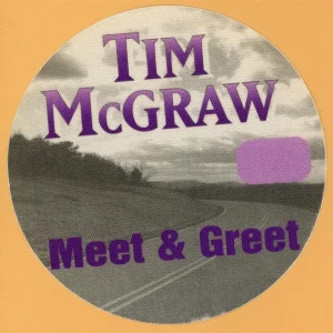 Tim McGraw 1995 w/ Little Texas All I Want Concert Tour M&G Backstage Pass