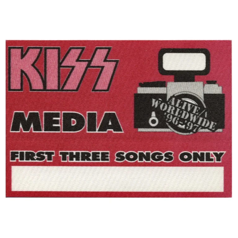 KISS 1996 Alive Worldwide Concert Tour Media Backstage Pass