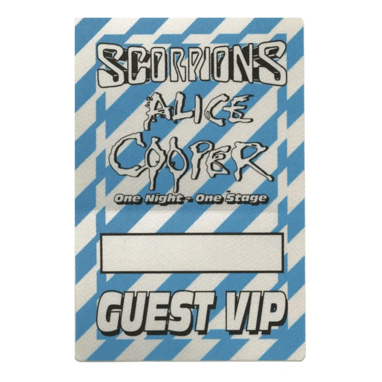 Scorpions 1996 Pure Instinct Concert Tour w/ Alice Cooper VIP Backstage Pass