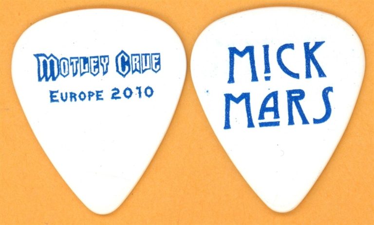 Motley Crue Mick Mars Vintage Guitar Pick - 2010 Europe Tour