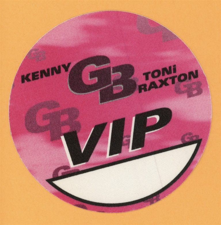 Kenny G 1996 Secrets Concert Tour w/ Toni Braxton VIP Backstage Pass