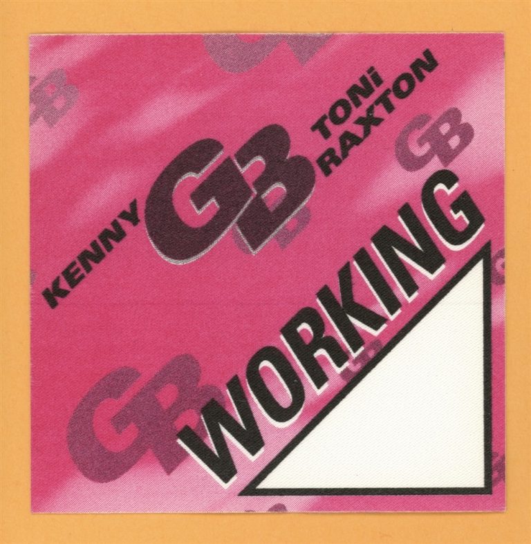 Kenny G 1996 Secrets Concert Tour w/ Toni Braxton WORKING Backstage Pass